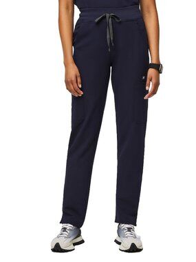 FIGS YOLA High Waisted Skinny Scrub Pants for Women - Navy, Regular L